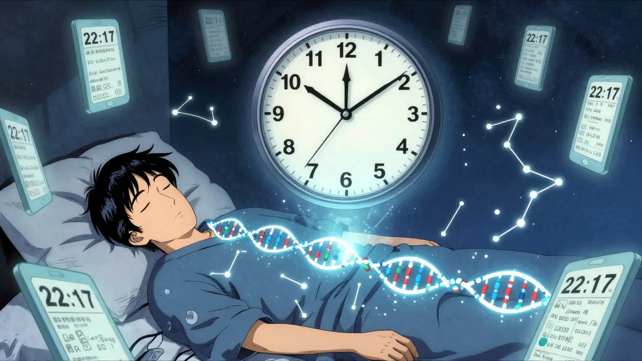 Fremtidig personlig medisinsk klokke viser nøyaktige tidspunkter basert på en persons genetiske rytme.